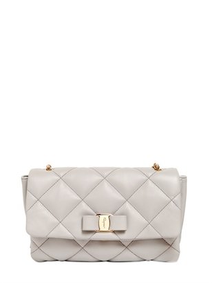 Ferragamo Gelly Quilted Nappa Leather Shoulder Bag