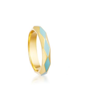 Astley Clarke Duck Egg Faceted Ring