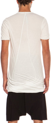 Rick Owens Double Cotton Tee in White