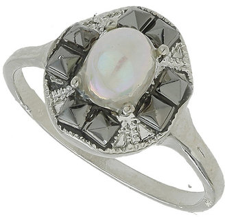 Topshop Cream Oval Stone Ring