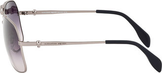 Alexander McQueen Matte Silver 4221/S Sunglasses