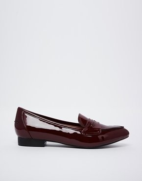 London Rebel Patent Flat Pointed Shoes