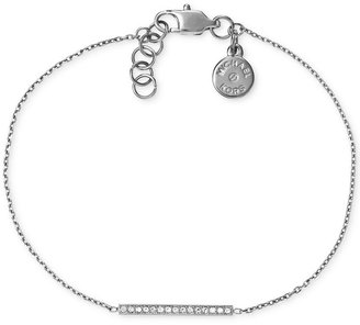 Michael Kors Clear Pavé Delicate Bar Bracelet