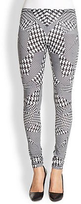 McQ Kaleidoscopic Houndstooth-Print Leggings