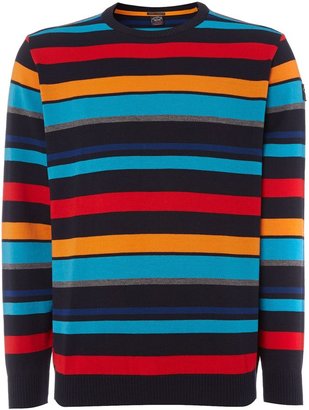 Paul & Shark Men's Multi stripe knit jumper