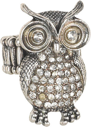 Delia's Crystal Owl Stretch Ring