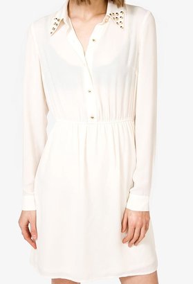 Forever 21 Contemporary Studded Collar Georgette Dress