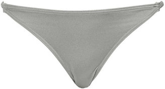 Topshop Grey Plait Detail Bikini Pants