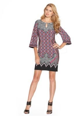 Laundry by Design Placed Print Matte Jersey Dress