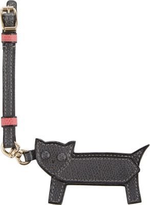 Valextra Women's Cat Bag Charm-DARK GREY