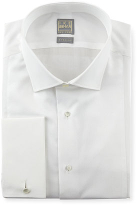 Ike Behar Textured Bib Tuxedo Shirt, White