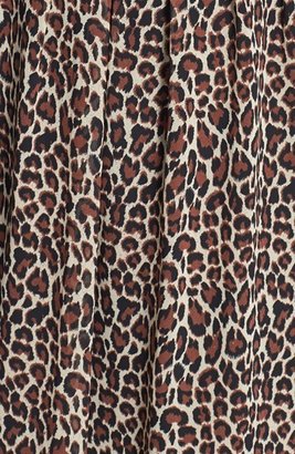 Vince Camuto Split Neck Leopard Print Shirtdress (Regular & Petite)