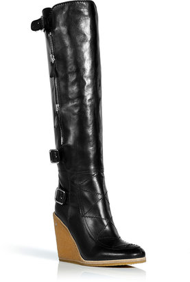 Laurence Dacade Black Buckled Wedge Boots