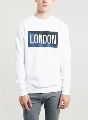Topman White London Sweatshirt