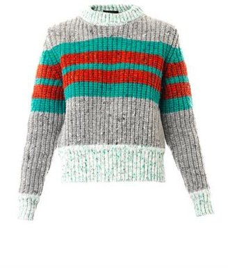Jonathan Saunders Leona striped wool-blend sweater