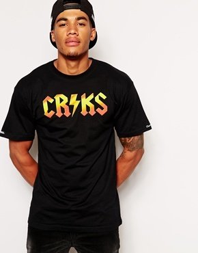 Crooks & Castles T-Shirt With CRKS - Black