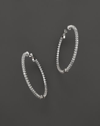Bloomingdale's Diamond Inside Out Hoop Earrings in 14K White Gold, 2.0 ct. t.w.