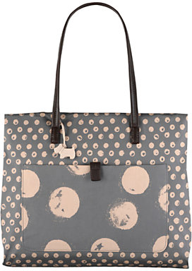 Radley Large Moon Dots Fabric Tote Bag, Grey