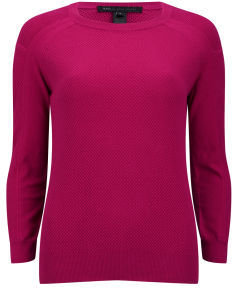 Marc by Marc Jacobs Women's Pieced and Panelled Crew Neck Jumper Strawberry Daiquiri