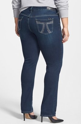 7 For All Mankind Seven7 Straight Leg Stretch Jeans (Essential) (Plus Size)