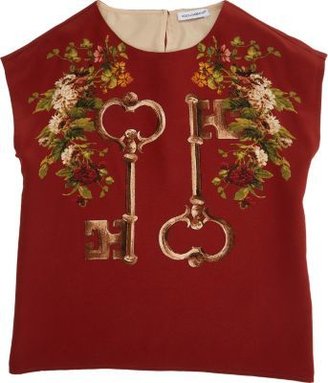 Dolce & Gabbana Oversize Key-Print Top