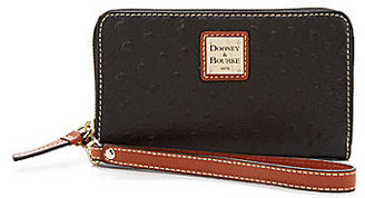 Dooney & Bourke Ostrich-Embossed Multifunction Phone Wristlet