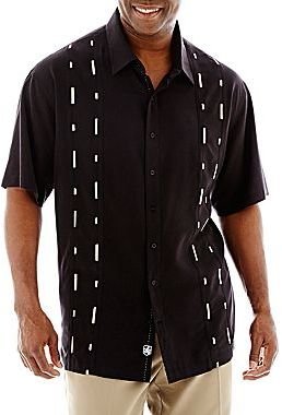Nat Nast Short-Sleeve Morse Sewed Silk-Tencel Shirt–Big & Tall