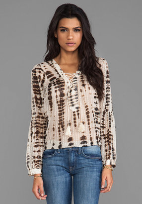 Twelfth St. By Cynthia Vincent By Cynthia Vincent Lace Up Blouse