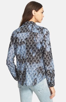 Velvet by Graham & Spencer Print Cotton Voile Shirt