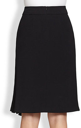 Nanette Lepore Off-Center Pleats Skirt