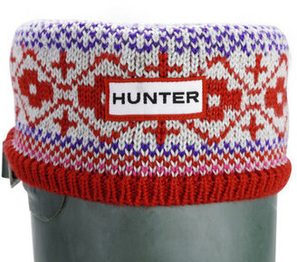 Hunter Women's Fairisle Pattern Cuff Welly Socks