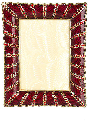 Jay Strongwater Scalloped Edge Swarovski Crystal-Embellished Photo Frame