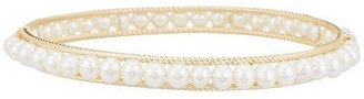 Honora 14K Gold 4.0mm Cultured Pearl Large Oval Bangle