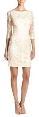 Sue Wong Embroidered Illusion Dress