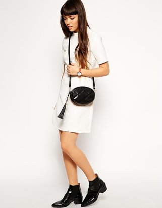 ASOS COLLECTION Oval Quilted Cross Body Bag