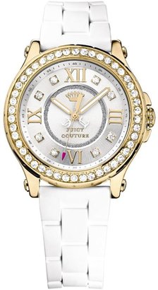 Juicy Couture Ladies Pedigree Gold-Plated Case With White Dial And Crystal-Set Bezel Watch