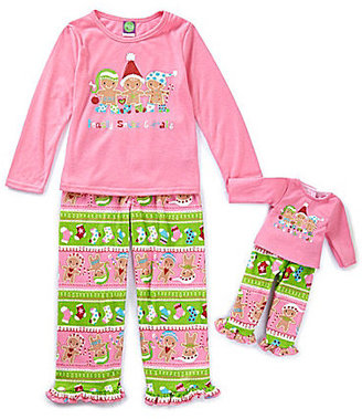 Dollie & Me 4-12 Gingerbread Man Christmas Pajama Set