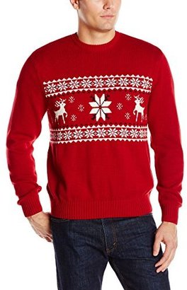 Dockers Reindeer and Snowflake Crew Sweater