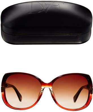 Diane von Furstenberg Round Frame Ombre Sunglasses