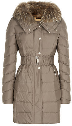 Yves Salomon Quilted Coat with Hood