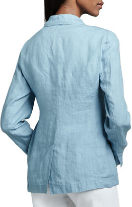 Eileen Fisher Linen One-Button Jacket, Petite