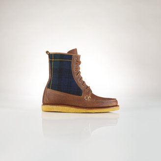 Polo Ralph Lauren Tartan Leather Vandan Boot