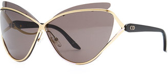 Christian Dior Audacieuse Cat-Eye Sunglasses, Golden