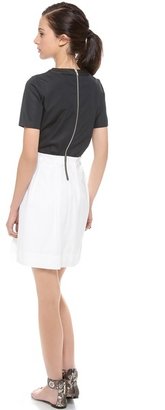 Band Of Outsiders Short Sleeve Pleat Dress