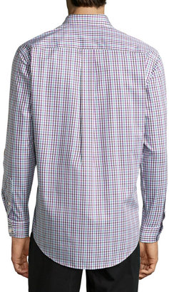 Neiman Marcus Cotton Button-Collar Sport Shirt, Multi