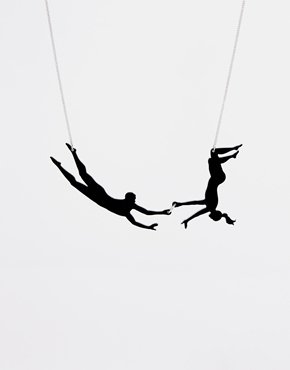 Tatty Devine Trapeze Necklace - Black