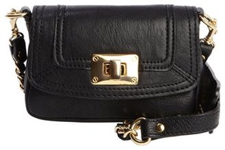 Abaco black leather 'Lilie' small convertible clutch shoulder bag