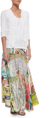 Johnny Was Collection Mix Print Long Skirt