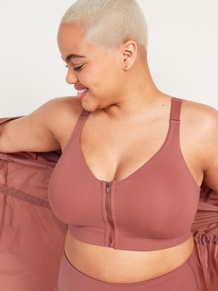 Old Navy High-Support PowerSoft Zip-Front Sports Bra 32C-42C