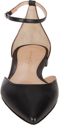 Gianvito Rossi Women's Ankle-strap D'Orsay Flats-Black